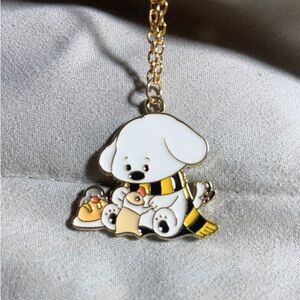 Necklace Hufflepuff Puppy Scarf Reading Books Hogwarts Harry Potter Cute Kawaii